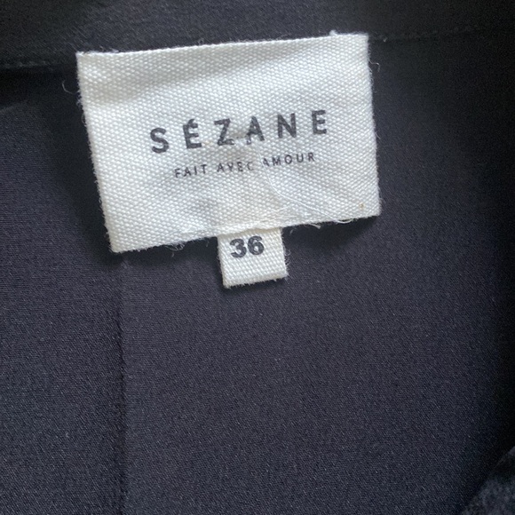 Sezane black lace silk shirt - Picture 5 of 11